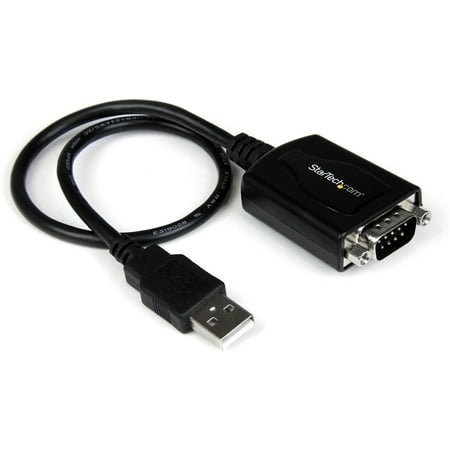 StarTech 1ft USB to RS232 Serial DB9 Adapter Cable with COM Retention