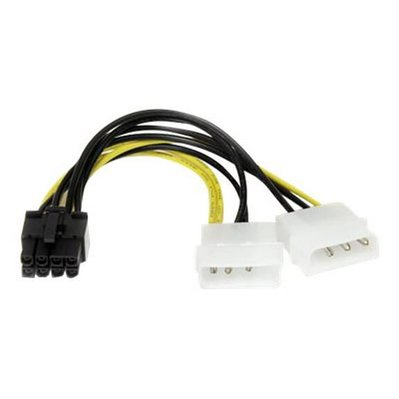 StarTech.com LP4PCIEX8ADP 6.1 in. LP4 to 8 Pin PCI Express Video Card Power Cable Adapter Male to Male