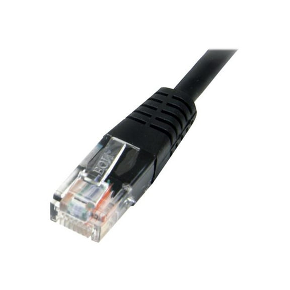 StarTech.com 25 ft Black Molded Cat5e UTP Patch Cable - Category 5e - 25 ft - 1 x RJ-45 Male - 1 x RJ-45 Male - Black