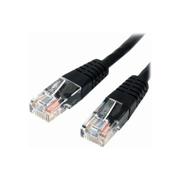StarTech 6 ft Black Molded Cat5e UTP Patch Cable