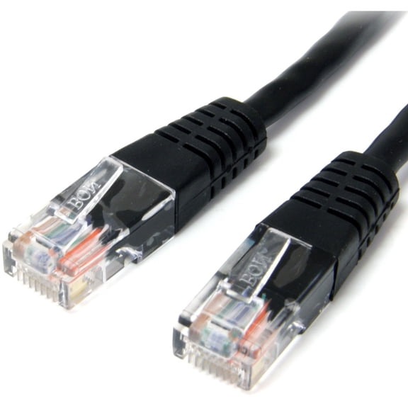 StarTech 6 ft Black Molded Cat5e UTP Patch Cable