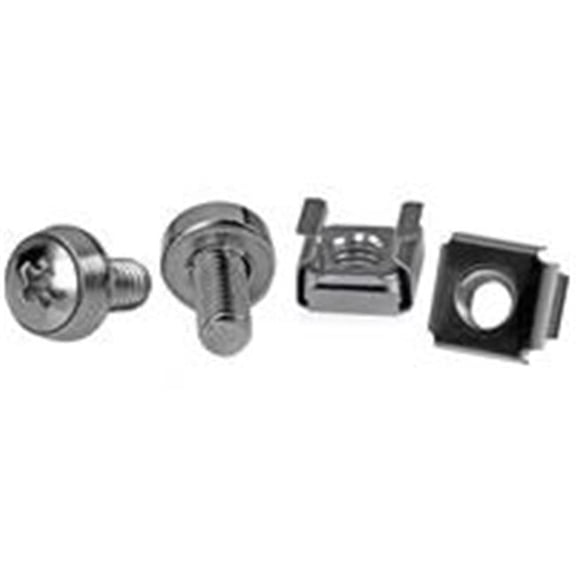 StarTech.com CABSCREWM62 M6 Mounting Screws & Cage Nut for Server Rack Cabinet , Pack of 100