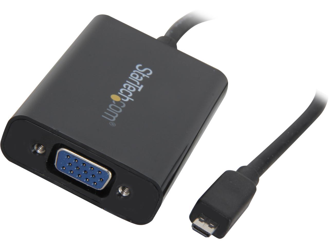 StarTech.com MCHD2VGAA2 Micro HDMI to VGA Adapter Converter with Audio for Smartphones / Ultrabooks / Tablets - 1920x1200 - image 1 of 3
