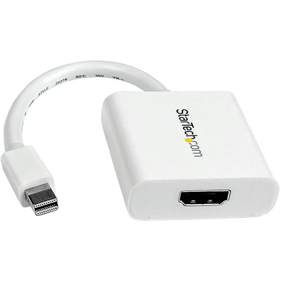 StarTech MDP2HDW Mini DisplayPort to HDMI Video Adapter Converter, White