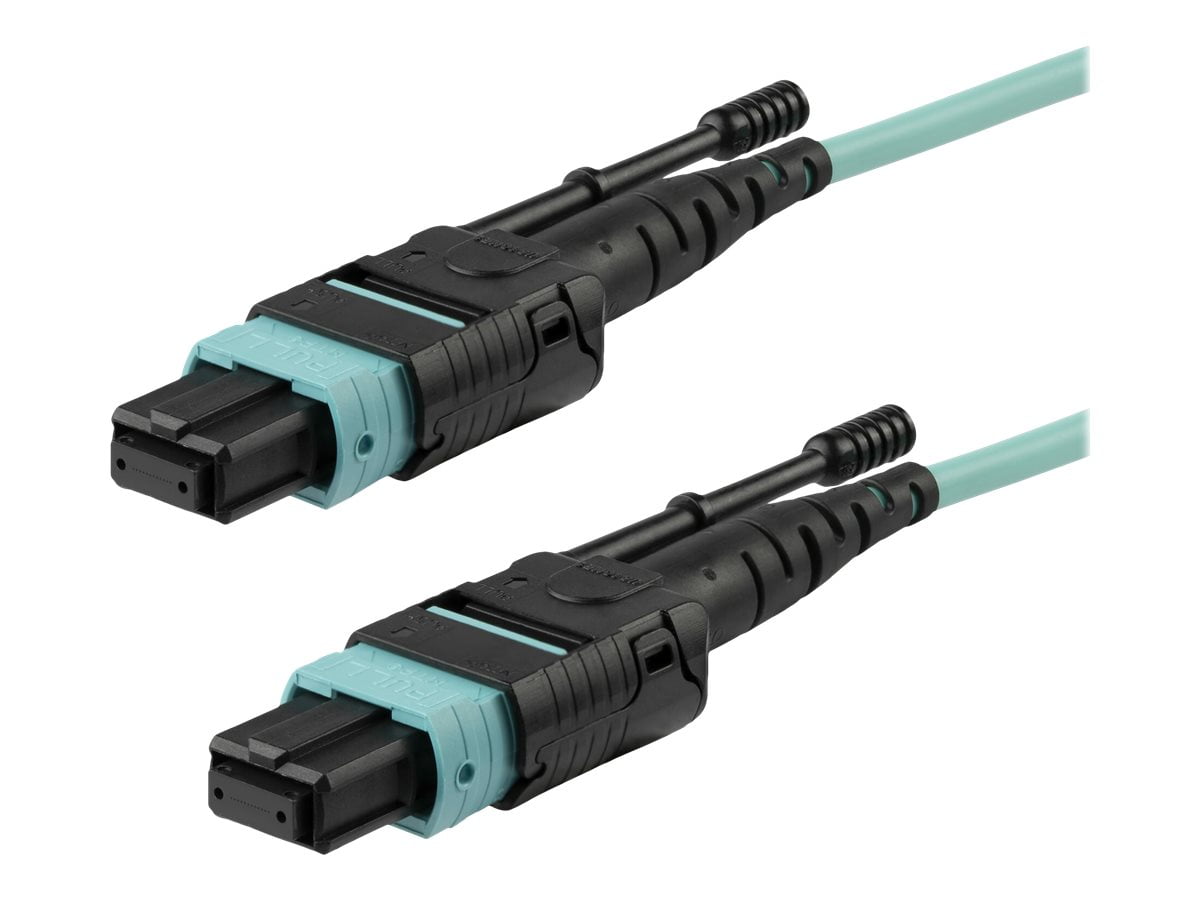 StarTech 10m 30 ft MPO / MTP Fiber Optic Cable - Plenum-Rated MTP to MTP Cable - OM3
