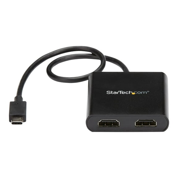 StarTech.com MSTCDP122HD 2-Port USB-C to HDMI MST Hub - 4K 30Hz - Dual Monitor Video Splitter - Windows and Thunderbolt 3 Compatible (MSTCDP122HD)