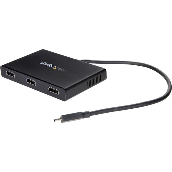 StarTech.com 3-Port USB-C to HDMI MST Hub - 4K 30Hz - Multi-Stream Transport Hub for USB-C Windows Devices - Thunderbolt 3 Compatible - Increase your productivity by connecting three displays to your