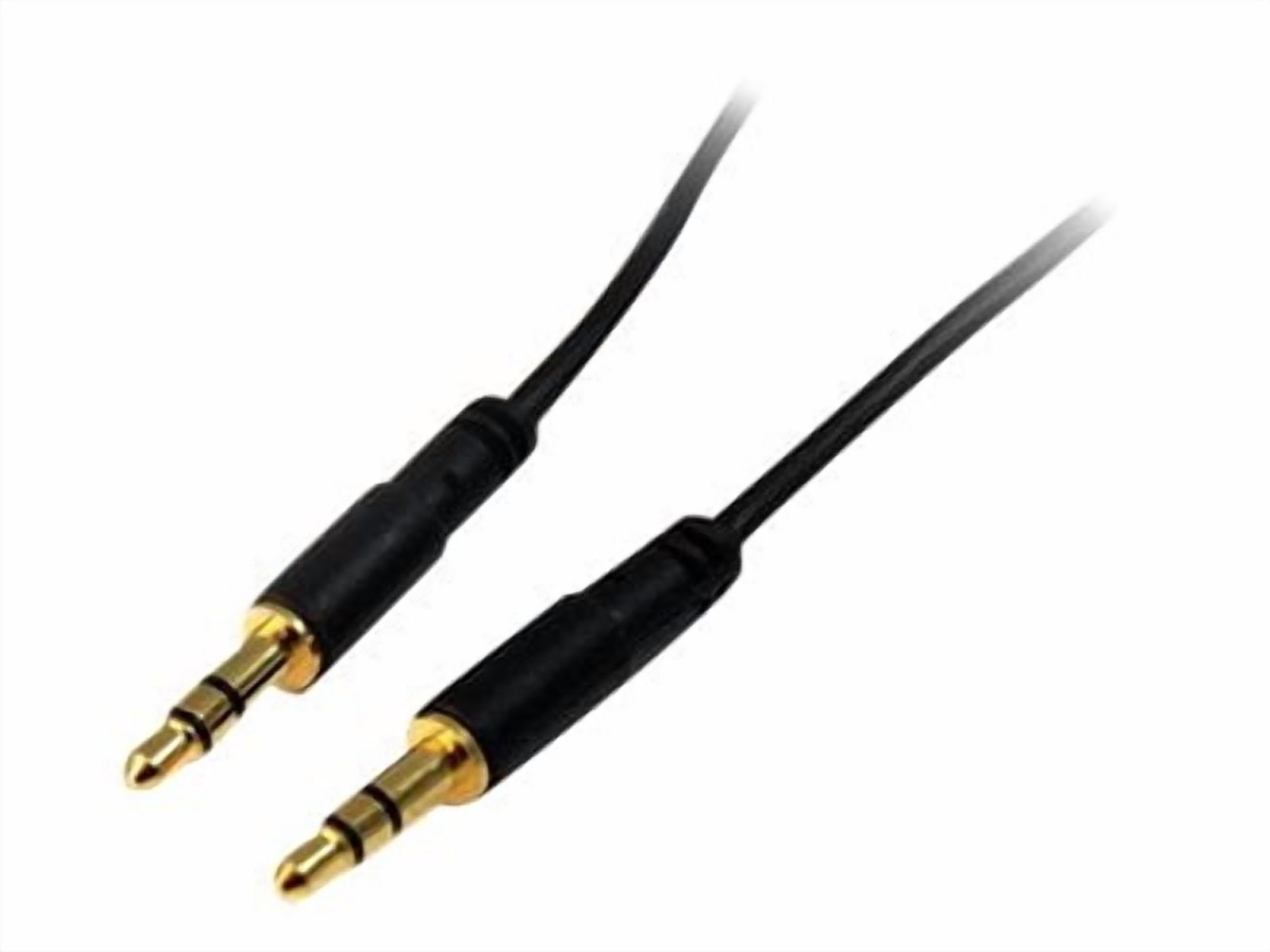 StarTech.com MU10MMS Slim 3.5mm Stereo Audio Cable Male to Male