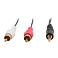 thumbnail image 2 of LANSTAR 20M / 60FT 3.5mm Stereo To 2 RCA Cable - Male To Male, Gold Plated 2 of 6