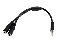 StarTech.com MUYHSMFF Headset adapter for headsets with separate headphone / microphone plugs - 3.5mm 4 position to 2x 3 position 3.5mm M/F - image 1 of 6