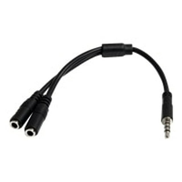 StarTech.com MUYHSMFF Headset adapter for headsets with separate headphone / microphone plugs - 3.5mm 4 position to 2x 3 position 3.5mm M/F
