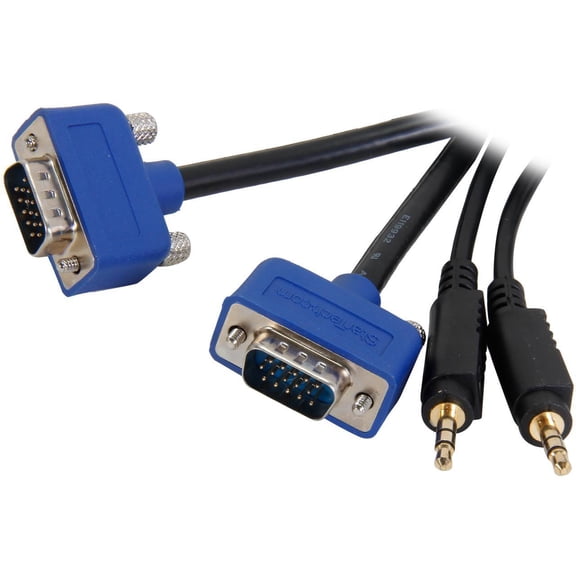 Startech 6 ft Coax High Resolution Monitor VGA Cable w/ Audio - HD15 M/M - 6ft