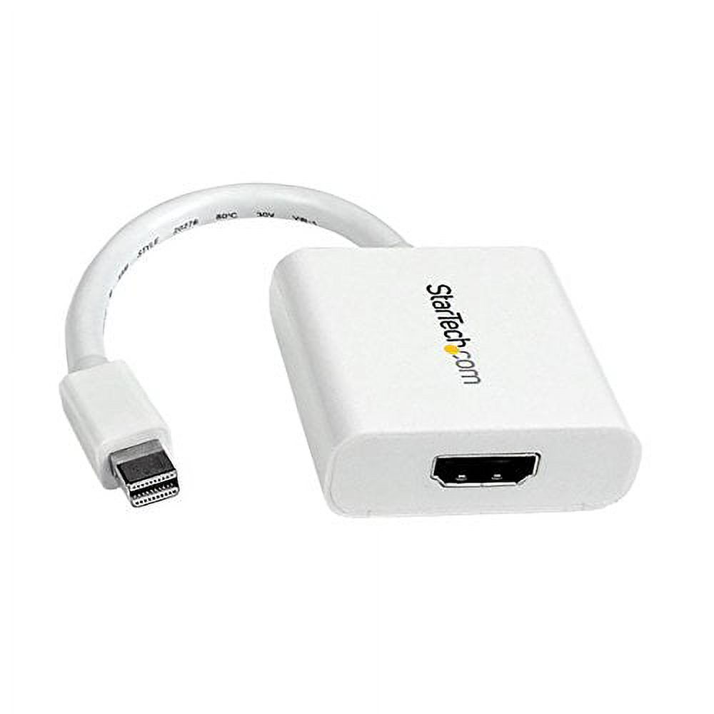 StarTech.com Mini DisplayPort to HDMI Video Adapter Converter 1920x1200 - White Mini DP to HDMI Adapter M/F (MDP2HDW) - image 1 of 3