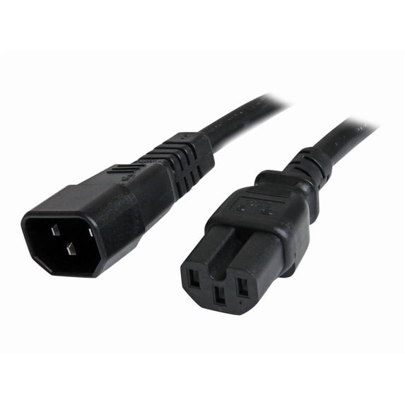 StarTech 3 ft 14 AWG Computer Power Cord - IEC C14 to IEC C15
