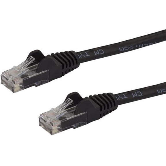StarTech 150ft CAT6 Ethernet Cable - Black CAT 6 Gigabit Ethernet Wire -250Mhz 100W PoE RJ45 UTP Network Patch Cord Snagless with Strain Relief (N6PATCH150BK)