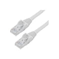 thumbnail image 1 of StarTech 15ft CAT6 Ethernet Cable - White CAT 6 Gigabit Ethernet Wire -250Mhz 100W PoE RJ45 UTP Network Patch Cord Snagless with Strain Relief (N6PATCH15WH), 1 of 3