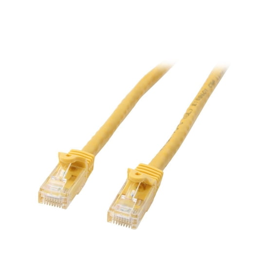 StarTech 15ft CAT6 Ethernet Cable - Yellow CAT 6 Gigabit Ethernet Wire -250Mhz 100W PoE++ RJ45 UTP Category 6 Network Patch Cord Snagless (N6PATCH15YL)