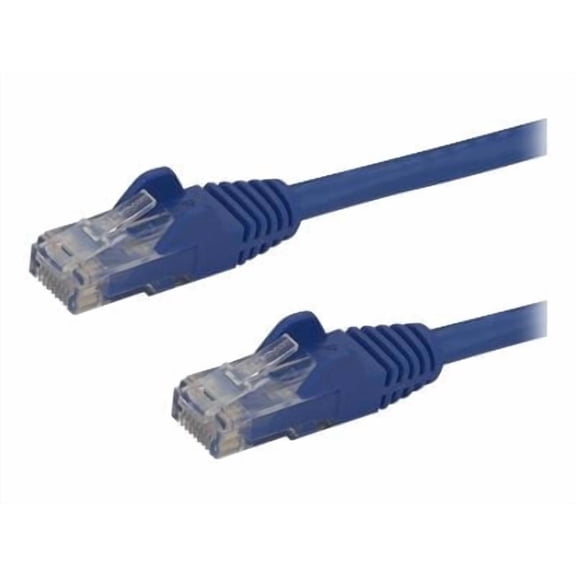 StarTech 1ft CAT6 Ethernet Cable - Blue CAT 6 Gigabit Ethernet Wire -250Mhz 100W PoE RJ45 UTP Network Patch Cord Snagless with Strain Relief (N6PATCH1BL)