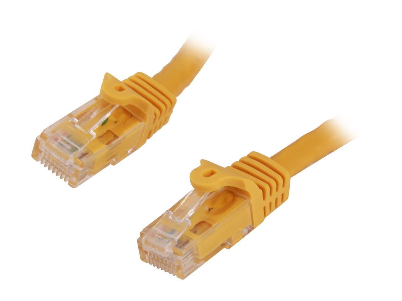 StarTech 25ft CAT6 Ethernet Cable - Yellow CAT 6 Gigabit Ethernet Wire -250Mhz 100W PoE++ RJ45 UTP Category 6 Network Patch Cord Snagless (N6PATCH25YL)