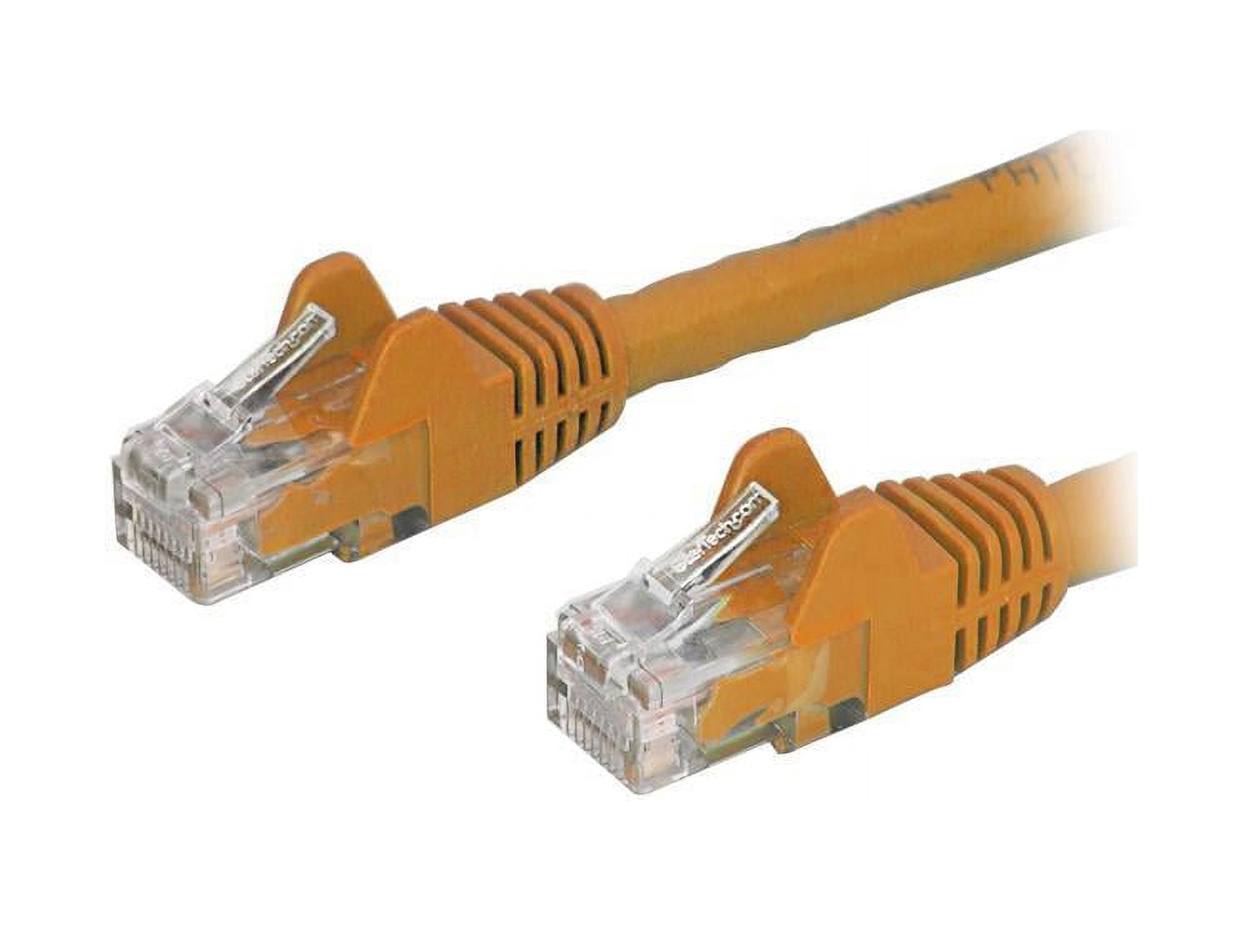 StarTech 2ft CAT6 Ethernet Cable - Orange CAT 6 Gigabit Ethernet Wire -250Mhz 100W PoE RJ45 UTP Network Patch Cord Snagless with Strain Relief (N6PATCH2OR)