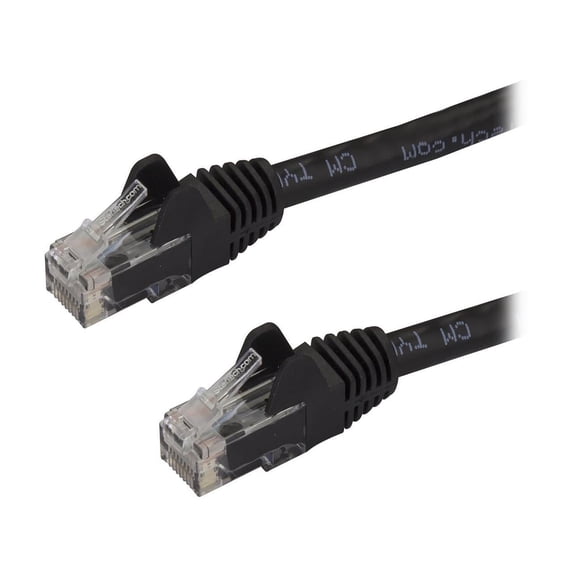 StarTech 3ft CAT6 Ethernet Cable - Black CAT 6 Gigabit Ethernet Wire -250Mhz 100W PoE RJ45 UTP Network Patch Cord Snagless with Strain Relief (N6PATCH3BK)
