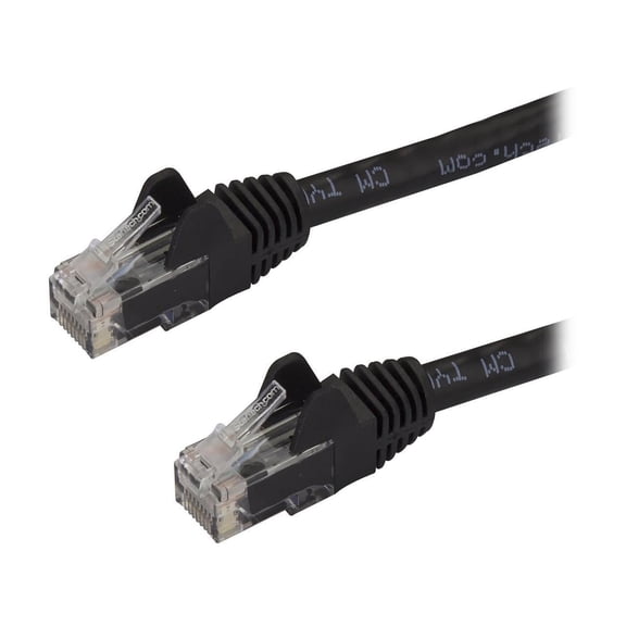 StarTech 3ft CAT6 Ethernet Cable - Black CAT 6 Gigabit Ethernet Wire -250Mhz 100W PoE RJ45 UTP Network Patch Cord Snagless with Strain Relief (N6PATCH3BK)