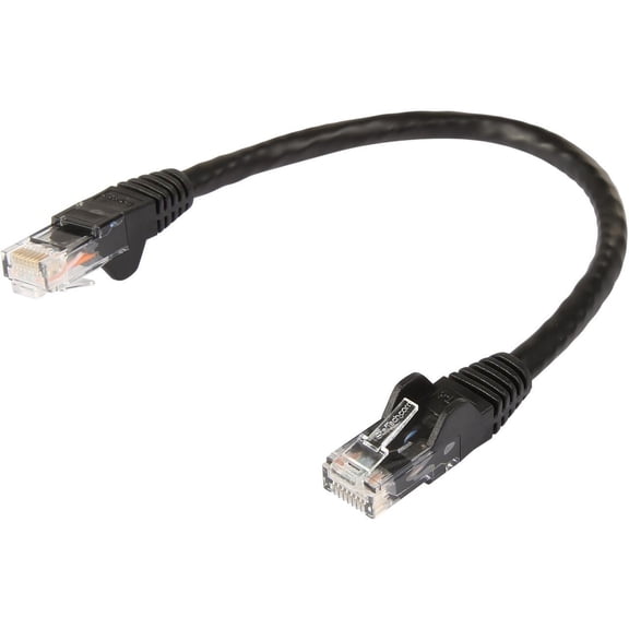 StarTech.com N6PATCH6INBK 0.5 ft. Cat 6 Black Cat 6 Cables