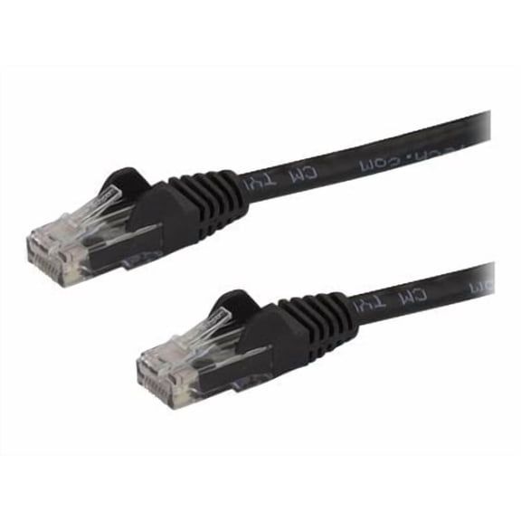 StarTech 9ft CAT6 Ethernet Cable - Black CAT 6 Gigabit Ethernet Wire -250Mhz 100W PoE RJ45 UTP Network Patch Cord Snagless with Strain Relief (N6PATCH9BK)
