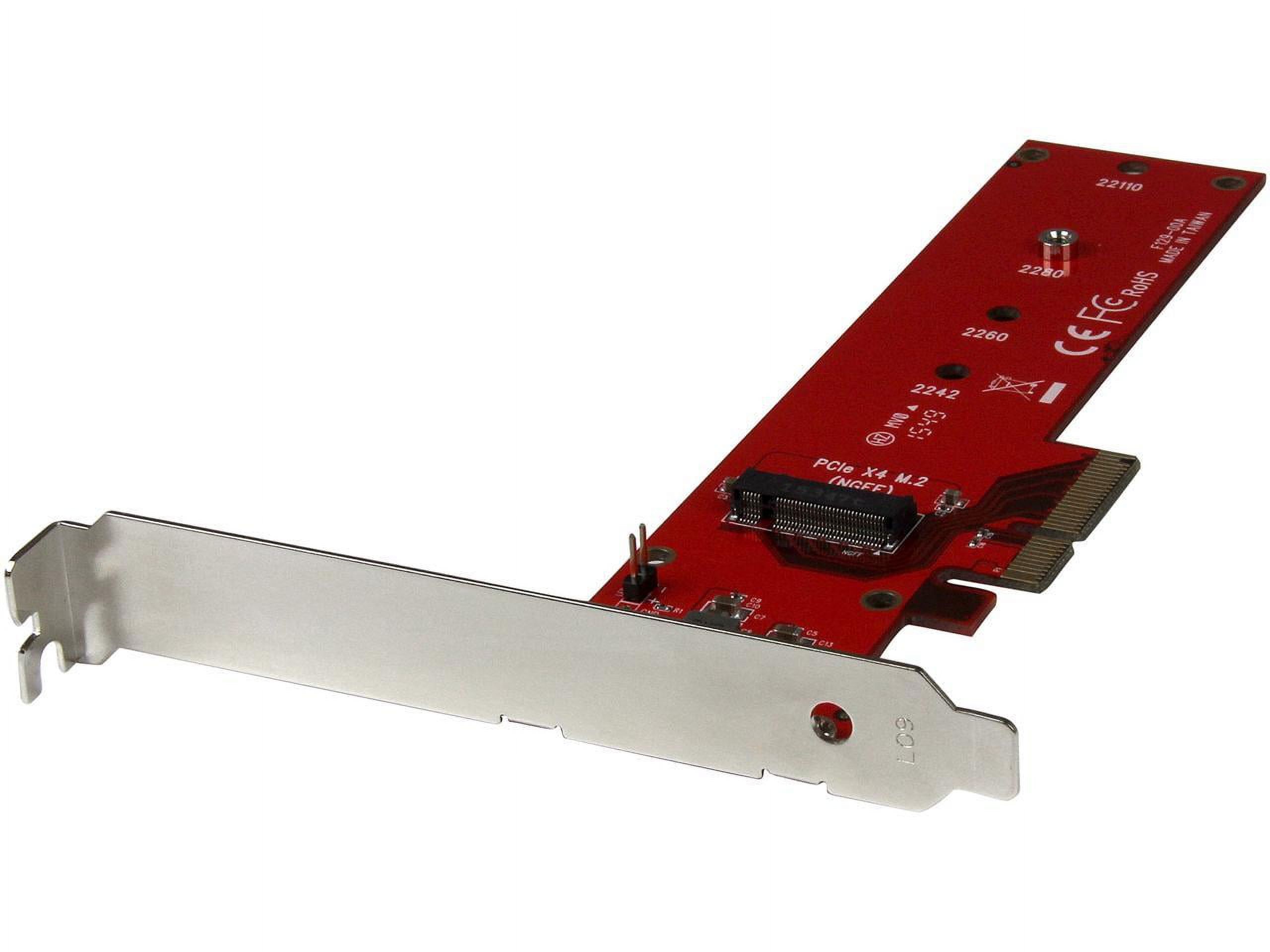 StarTech.com PEX4M2E1 M.2 Adapter - x4 PCIe 3.0 NVMe - Low Profile and Full Profile - SSD PCIE M.2 Adapter - M2 SSD - PCI Express SSD - image 1 of 4