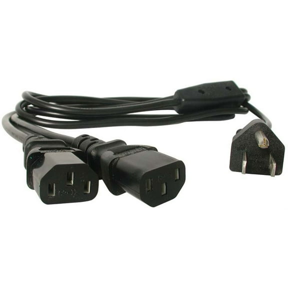 Startech 6 ft Standard Y Computer Power Cord NEMA 5-15P to 2x C13 - IBM Power Y Cable - Power splitter - 1.83 m - 6ft