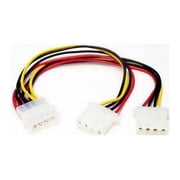 StarTech LP4 to 2x LP4 Power Y Splitter Cable M/F - 9