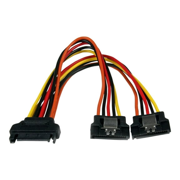 StarTech.com PYO2LSATA 6 in. Latching SATA Power Y Splitter Cable Adapter Male to Female