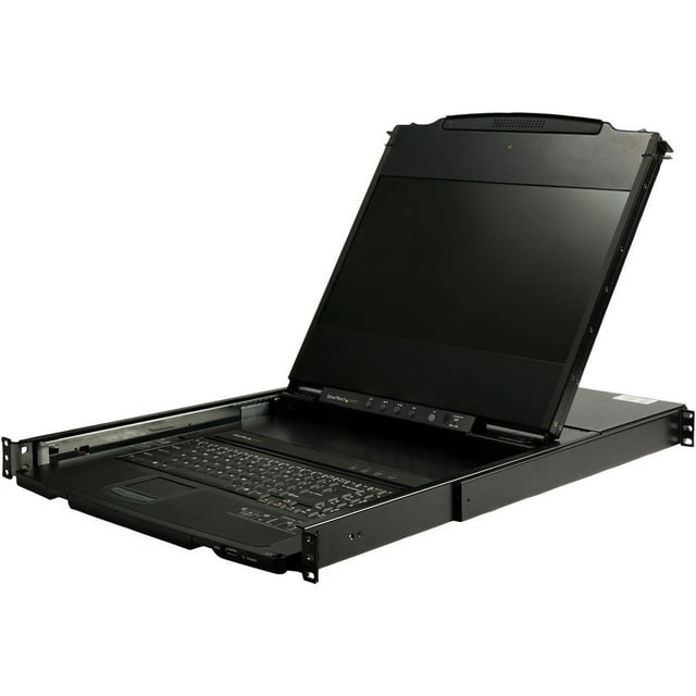 StarTech.com RKCOND17HD 17" HD Rackmount KVM Console - Dual Rail - Cables and Mounting Brackets Included - DVI and VGA - Rackmount LCD Monitor