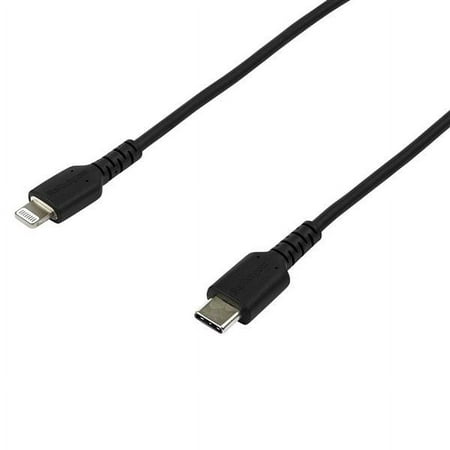 Startech.com 2m(6 Ft) Durable Black Usb-c To Lightning Cable, Heavy Duty Rugged Aramid Fiber Usb Type A To Lightning /sync Cord, Mfi Certified Ipd/iphone 12 Pro Max - Iphone 7/8/11/11 Pro