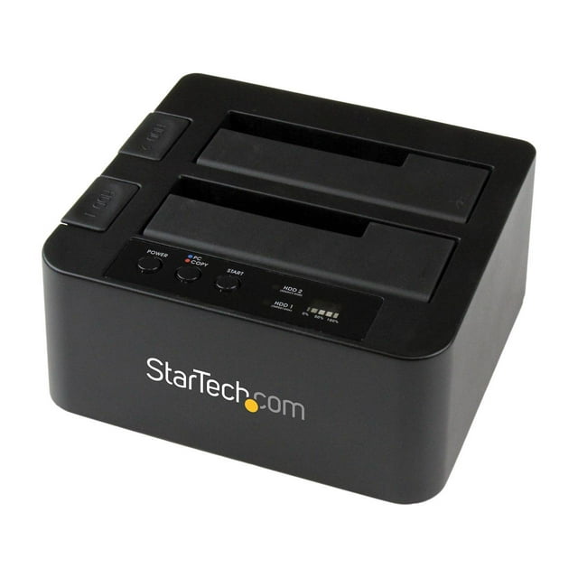 StarTech.com SDOCK2U33RE USB 3.0 / eSATA 2.5/3.5" SATA HDD/SSD Duplicator Dock – Standalone Hard Drive Cloner – SATA 6Gbps for fast-speed duplication