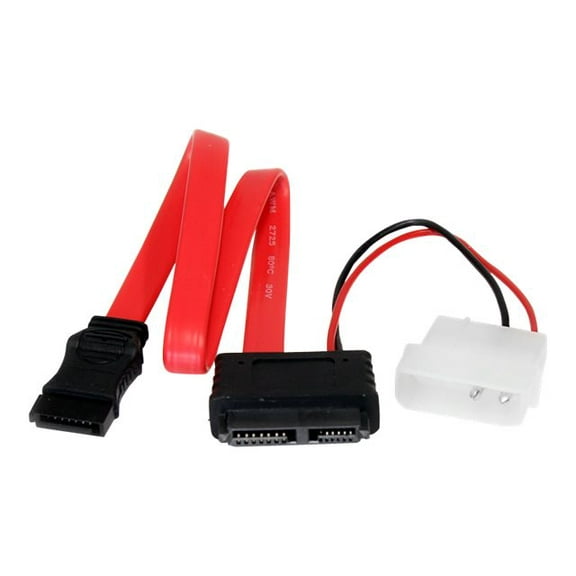 StarTech 36" Slimline SATA to SATA with LP4 Power Cable Adapter (SLSATAF36)