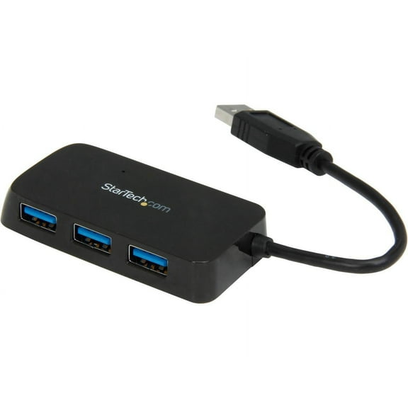 StarTech Portable 4 Port SuperSpeed Mini USB 3.0 Hub - Black