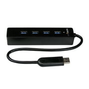 StarTech 4 Port Portable SuperSpeed USB 3.0 Hub with Built-in Cable ST4300PBU3