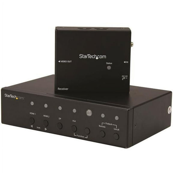 StarTech.com STDHVHDBT Multi-Input HDBaseT Extender with Built-in Switch - Black