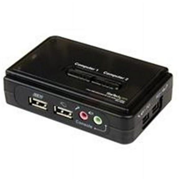 StarTech.com SV211KUSB USB 2 Port USB KVM Switch Kit with Audio & Cables, Black