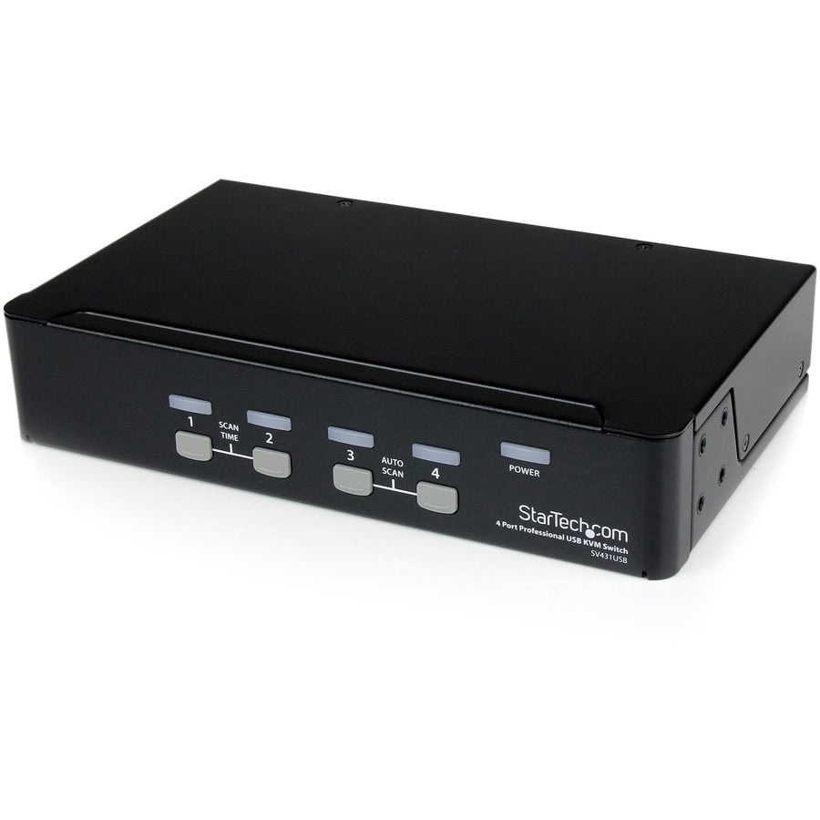 StarTech 4 Port Professional VGA USB KVM Switch with Hub