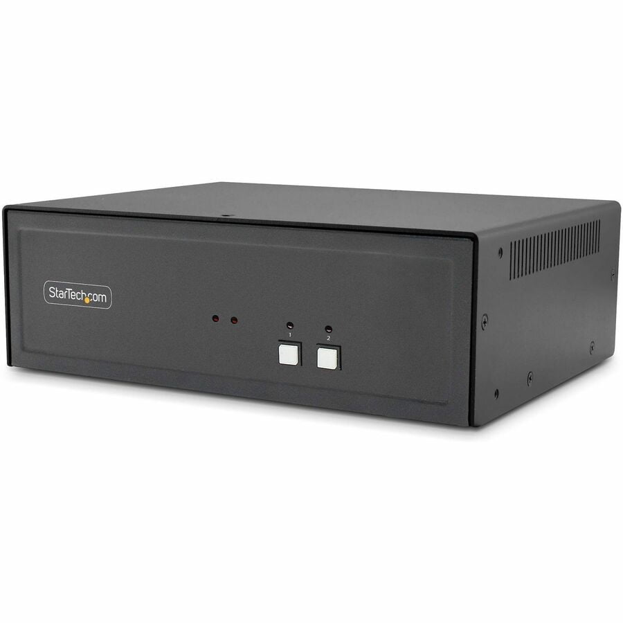 StarTech Secure 2-Port Dual-Monitor KVM Switch, HDMI or DisplayPort, 4K 60Hz, NIAP 4.0, CAC, Made in the USA - Securely control two HDMI or DP desktops or servers from one mouse, keyboard, and two ...