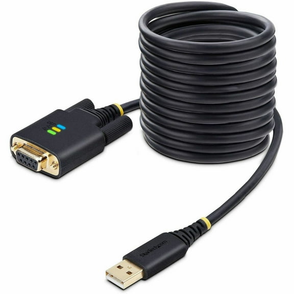 StarTech.com Serial/USB Cable Connector w/ Serial/USB Data Transfer Cable, 2 x DB9 Nuts, 1 x Quick-Start Guide