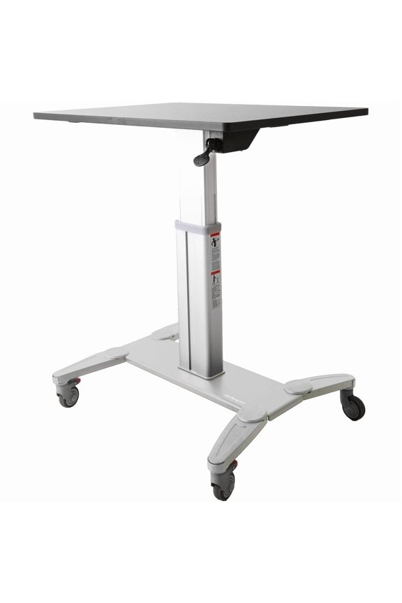 StarTech STSCART Mobile Sit/Stand Workstation - Black & Silver