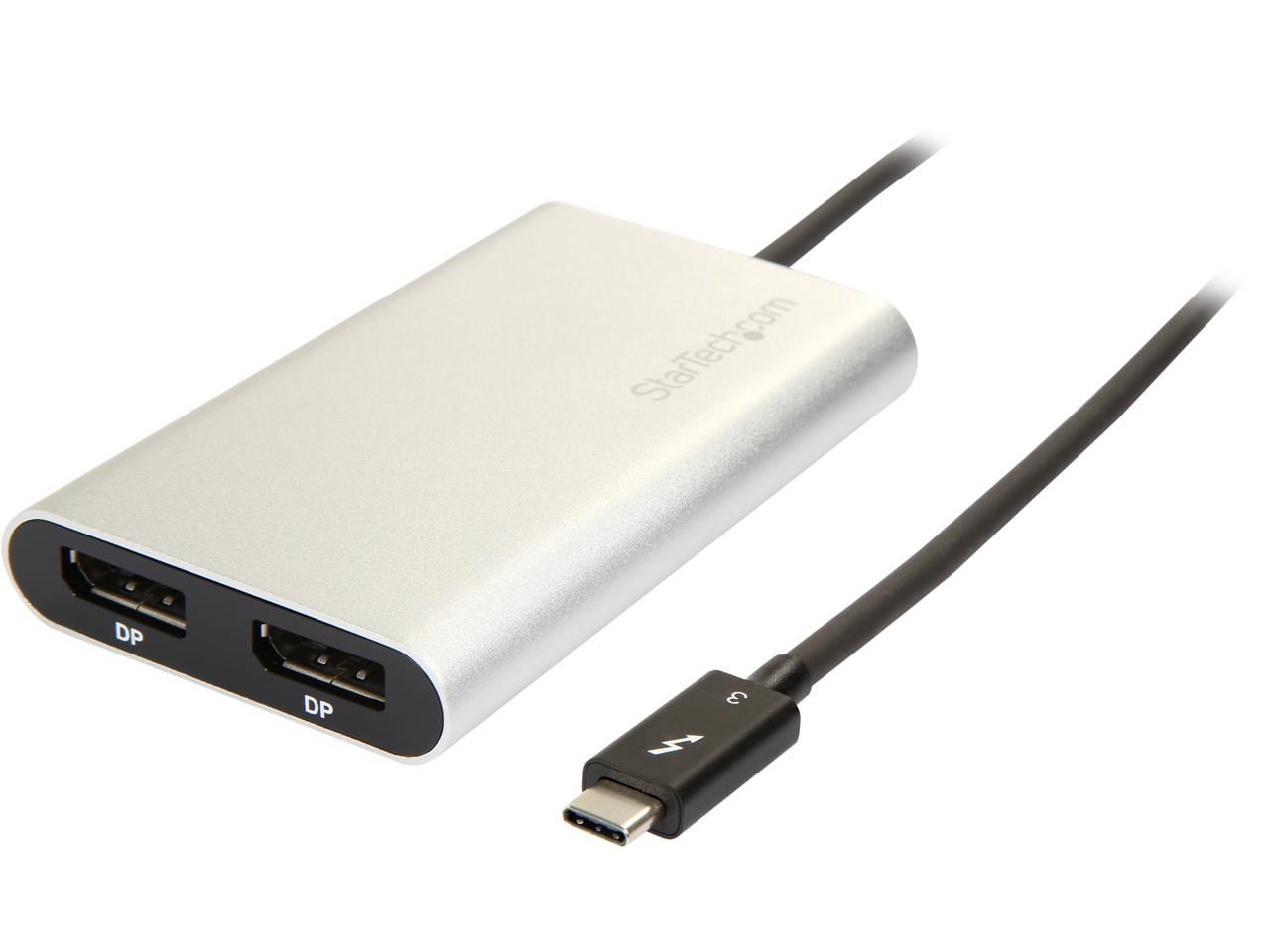 StarTech.com TB32DP2T Thunderbolt 3 to Dual DisplayPort Adapter - 4K ...