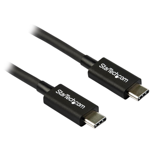 StarTech.com TBLT34MM80CM 0.8m/2.7ft Thunderbolt 3 to Thunderbolt 3 Cable - 40Gbps - Certified TB3 - USB C Compatible - Active - 100W PD (TBLT34MM80CM)