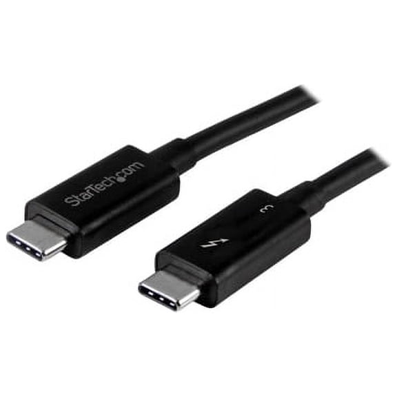 StarTech.com TBLT3MM1MA Black Thunderbolt 3 USB C Cable (40Gbps) - Thunderbolt and USB Compatible