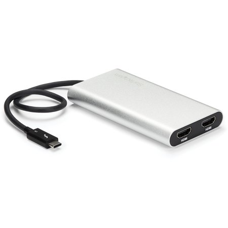 StarTech.com Thunderbolt 3 to Dual HDMI Adapter, Thunderbolt to 2x HDMI Converter, 4K 30Hz, Windows only Compatible