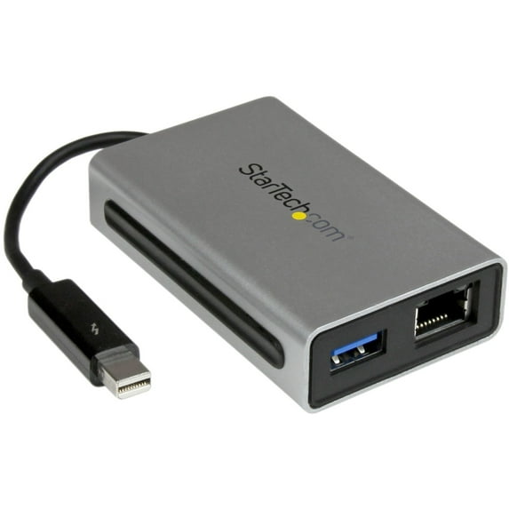 StarTech.com Thunderbolt to Gigabit Ethernet plus USB 3.0, Thunderbolt Adapter