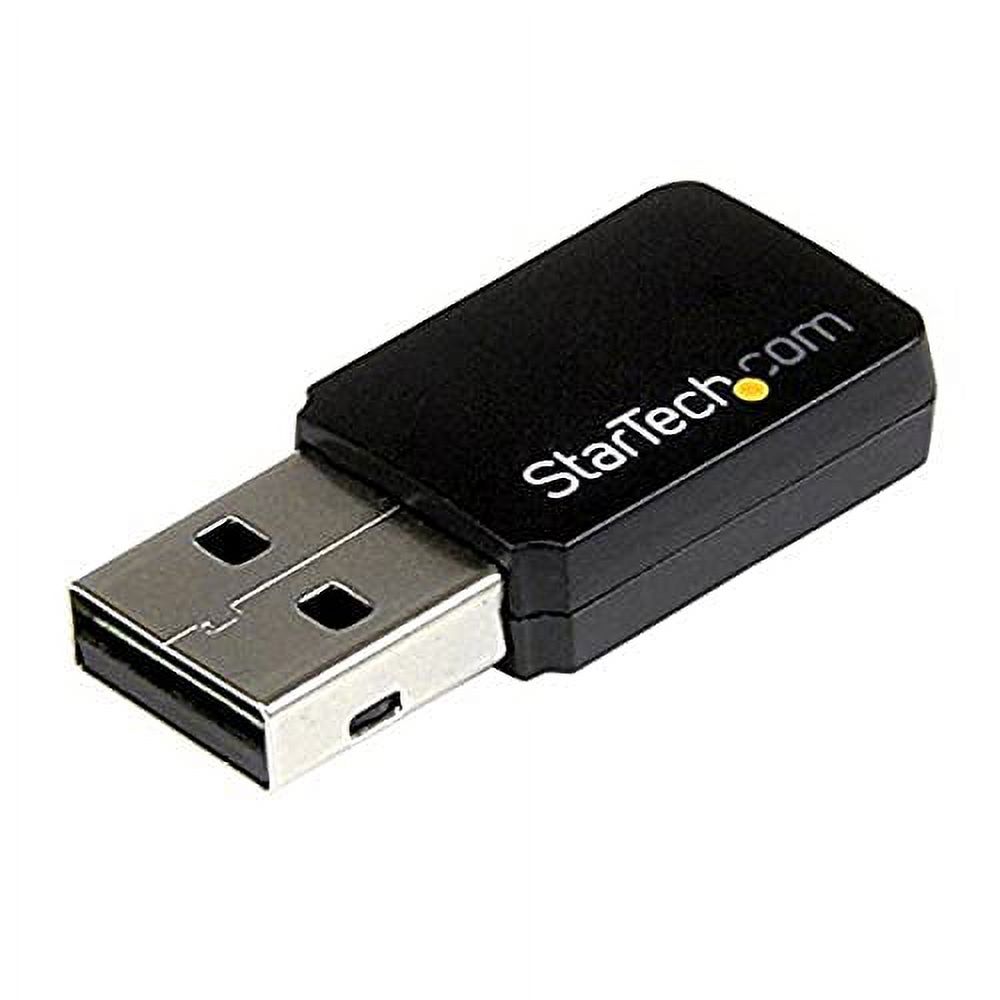StarTech.com USB 2.0 AC600 Mini Dual Band Wireless-AC Network Adapter - 1T1R 802.11ac WiFi Adapter - 2.4GHz / 5GHz USB Wireless (USB433WACDB), Black - image 1 of 5